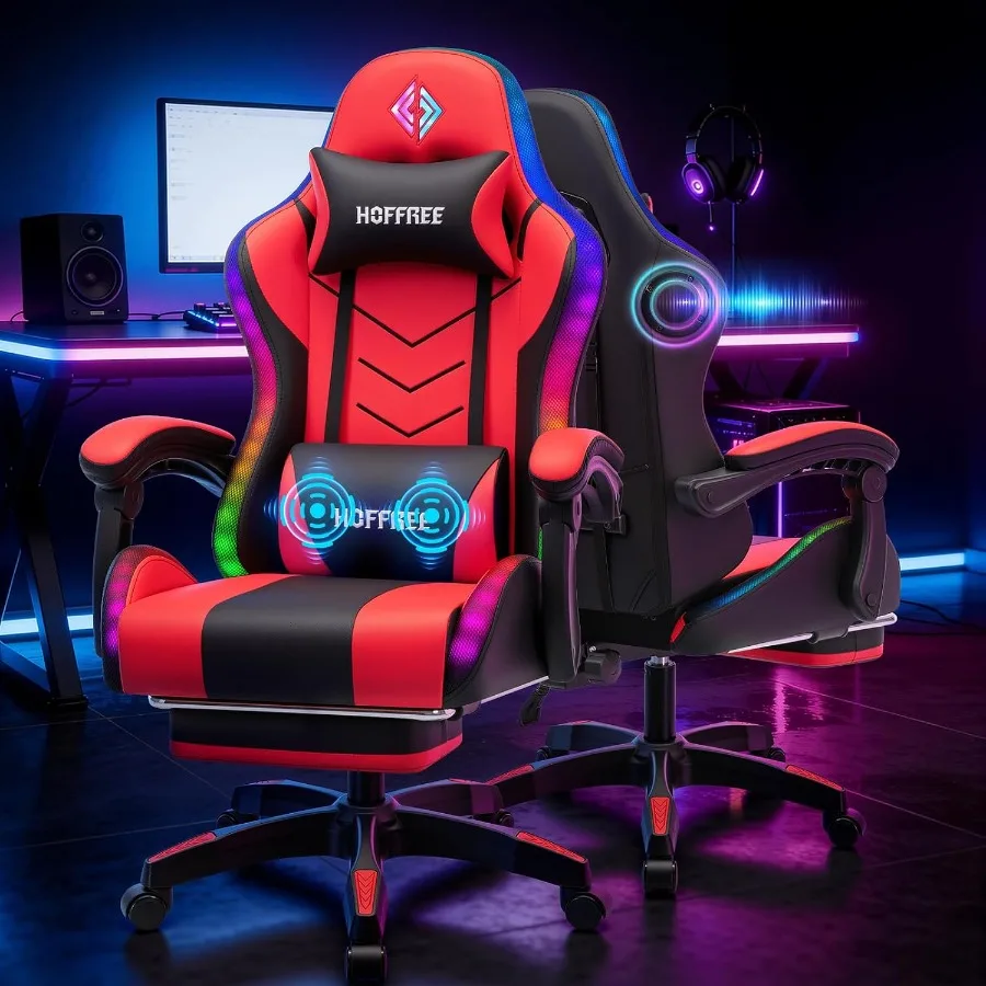 Music - Cadeira de jogos RGB com altifalantes