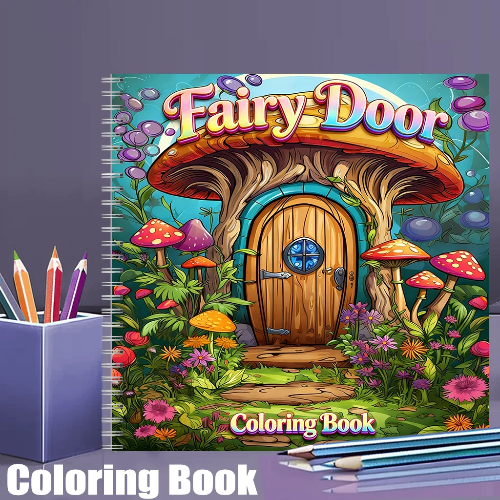 Adult Coloring Book Stress Relief - Livro de Colorir Porta da Fada