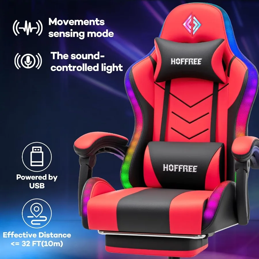 Cadeira de jogos RGB com altif - Music avaliação e preço