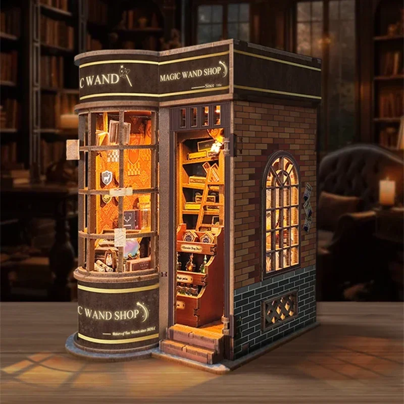 Kits de Modelos em Miniatura d - Diy Wooden Book Nook Kit Shelf Insert avaliação e preço