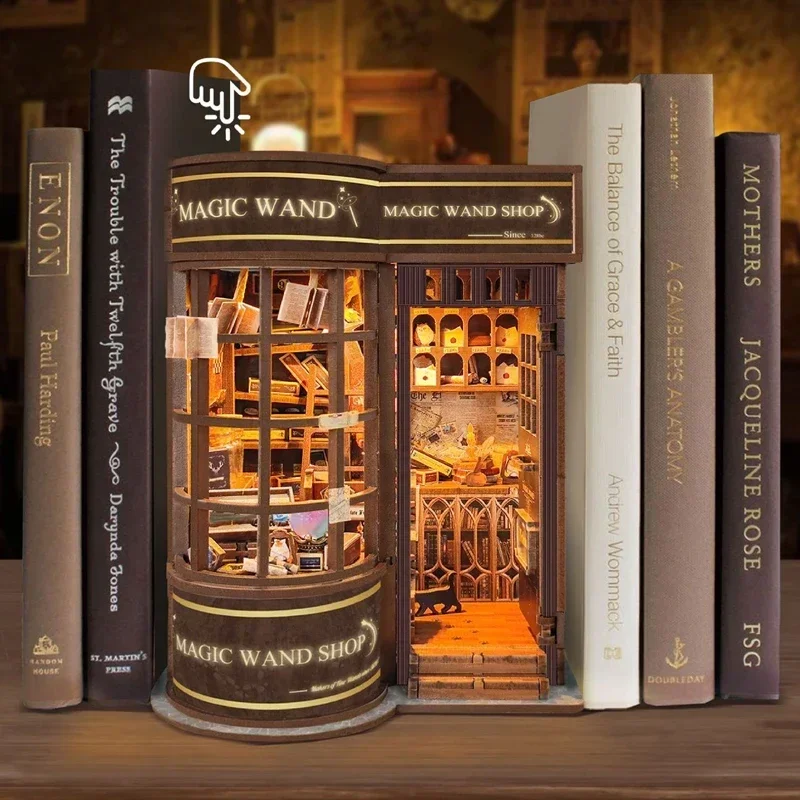 Kits de Modelos em Miniatura d - Diy Wooden Book Nook Kit Shelf Insert avaliação e preço