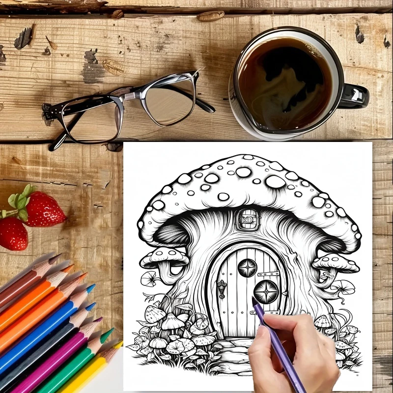 Livro de Colorir Porta da Fada - Adult Coloring Book Stress Relief avaliação e preço